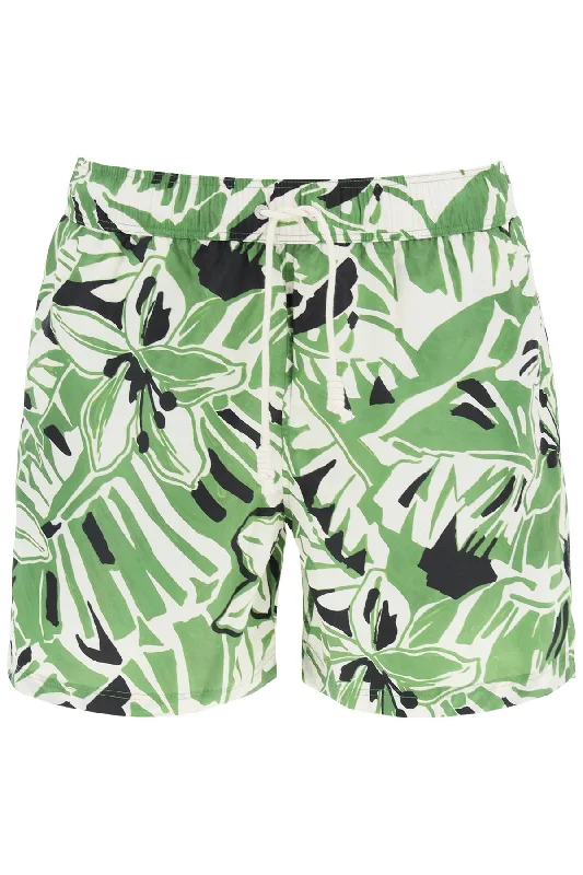 swimtrunks with hibiscus print