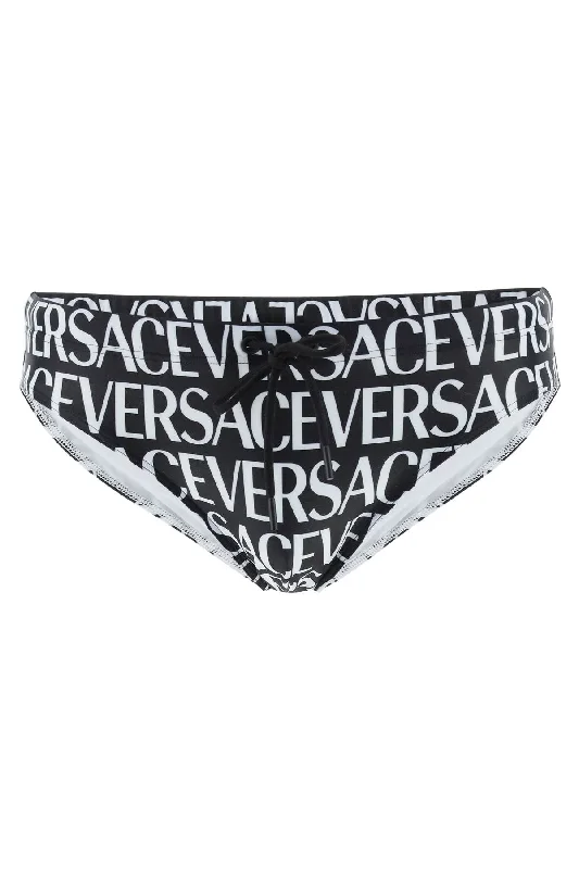 versace allover swim briefs