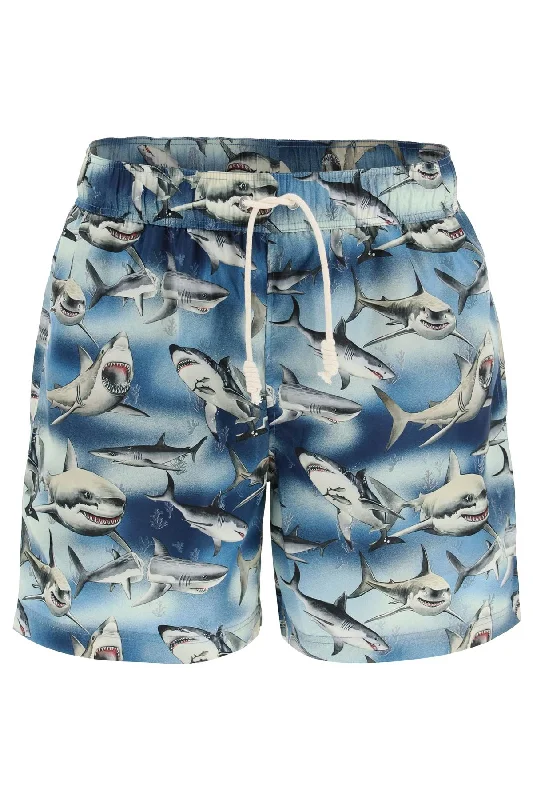 swimtrunks with shark print