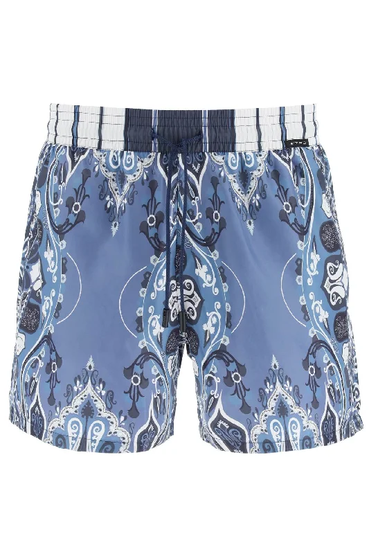 paisley print swimtrunks