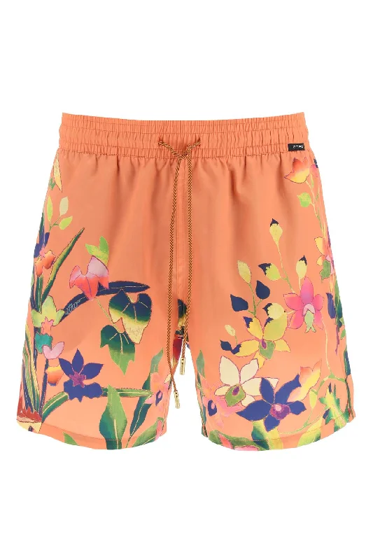 floral print swimtrunks