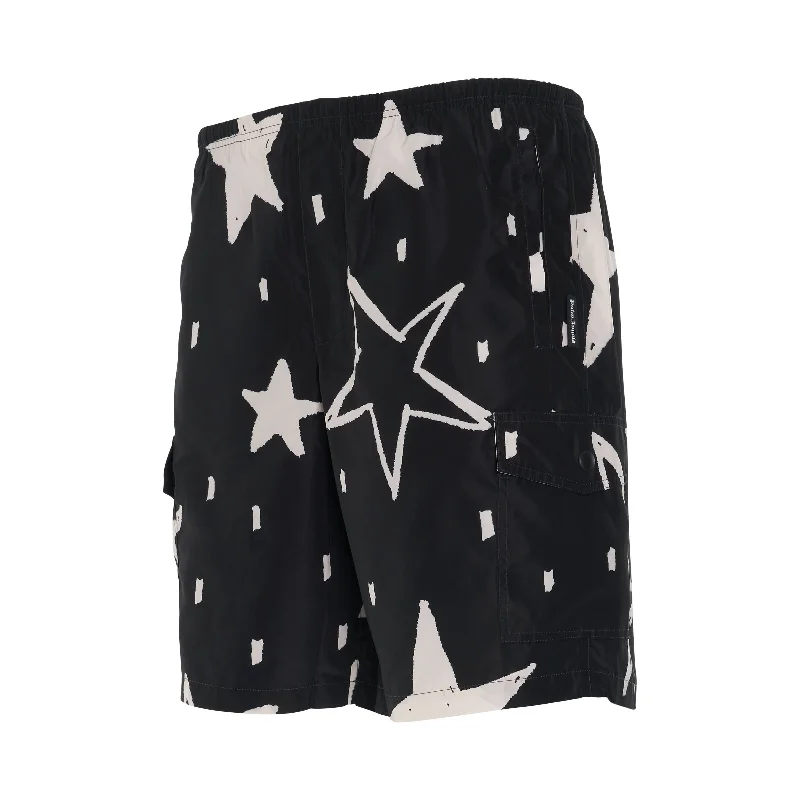 Night Sky Swim Shorts in Black