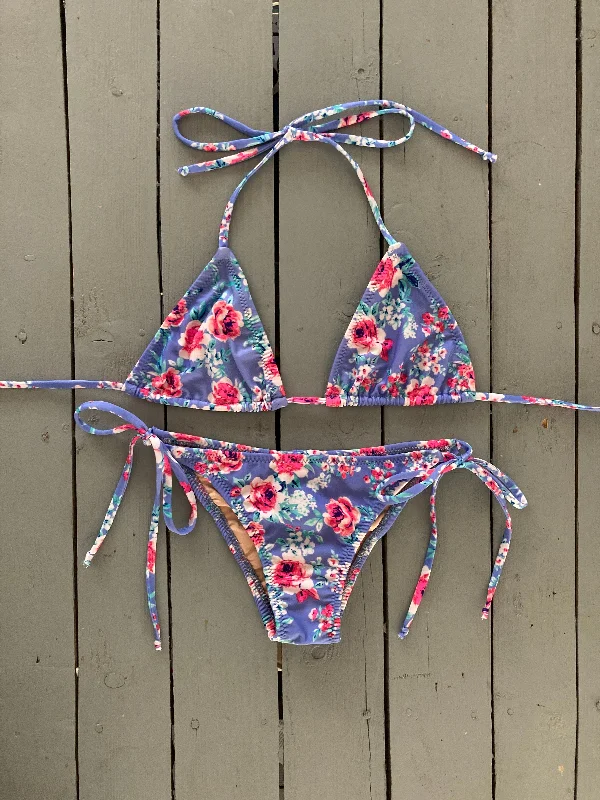 Flower Print Spaghetti Bikini Bottom