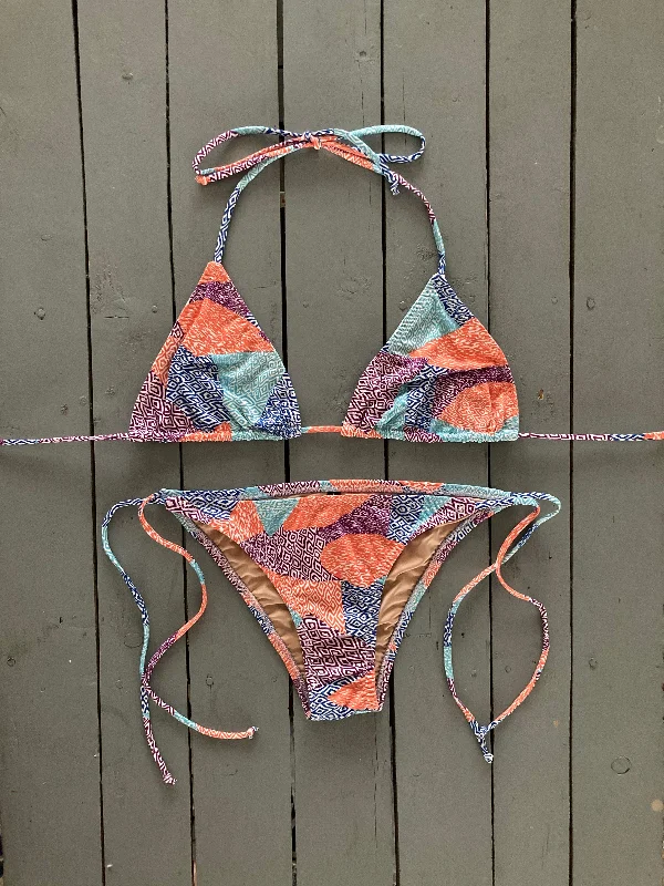 Blue/Orange Spaghetti Bikini Bottom