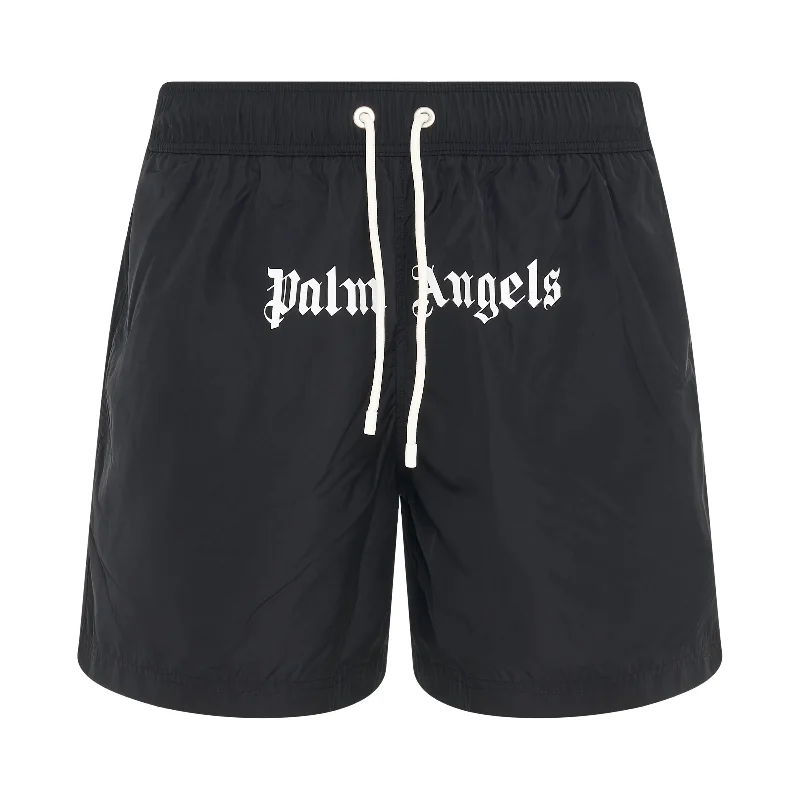 Classic Logo Swimshorts in Black/White