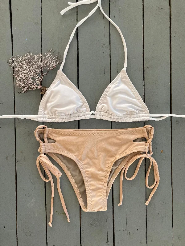 Rose Gold Split Ties Bikini Bottom