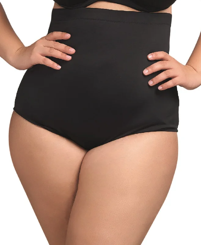 Elomi Swimwear Essentials Black High Waist Bikini Bottom 7604