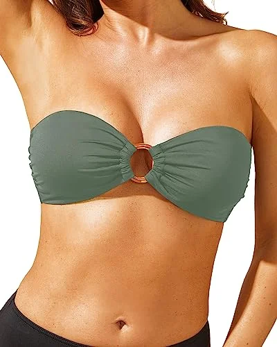 Strapless Bikini Tops O-Ring Bathing Suit