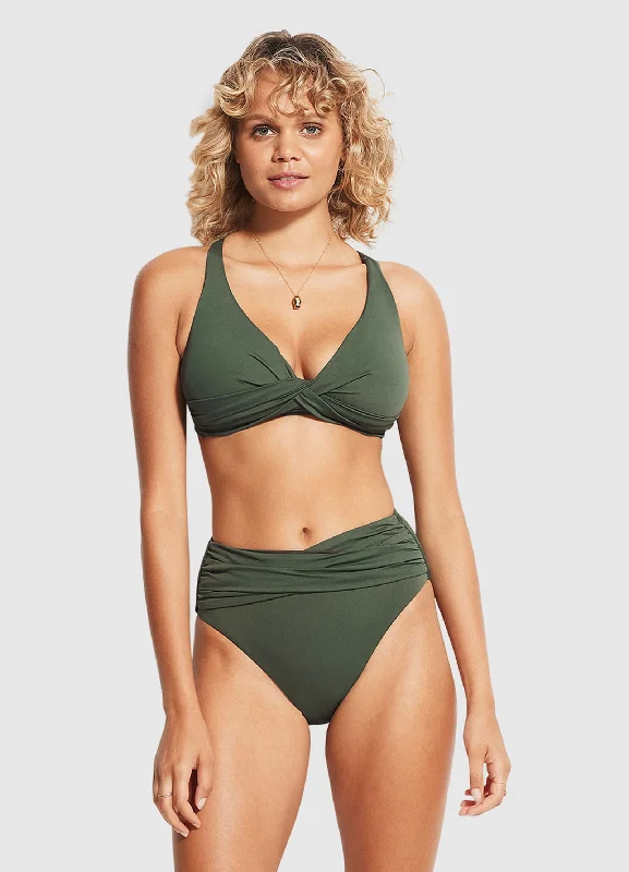 Seafolly DD Double Wrap Front Bra - Ivy