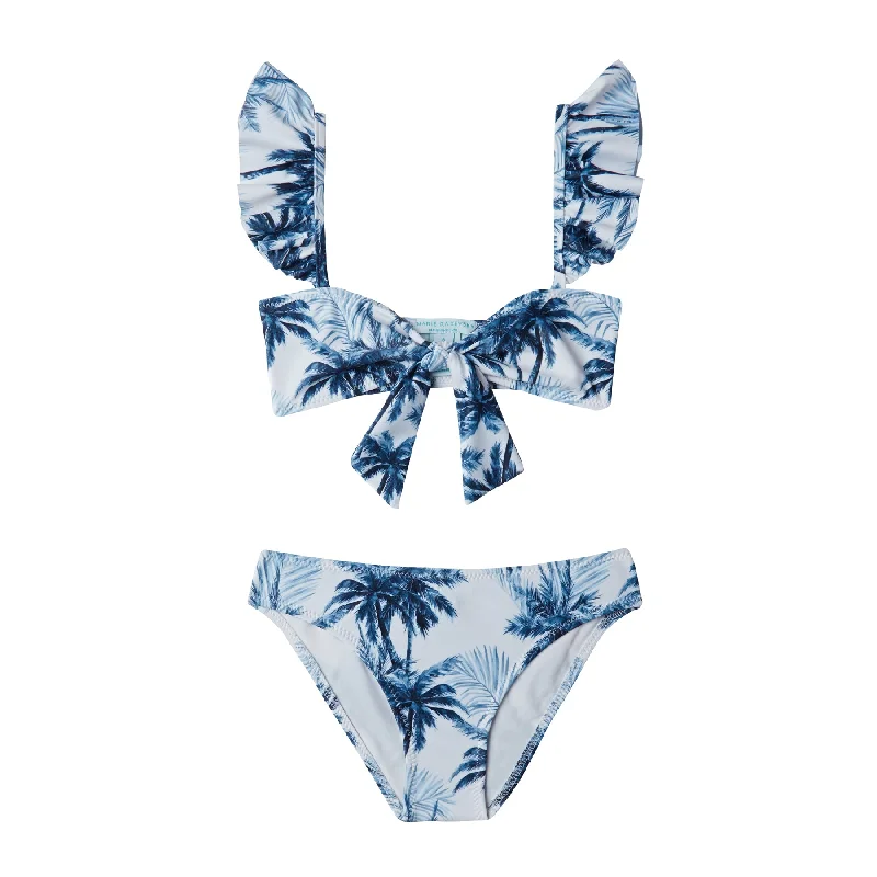 GIRL'S TIE KNOT BIKINI PALMS