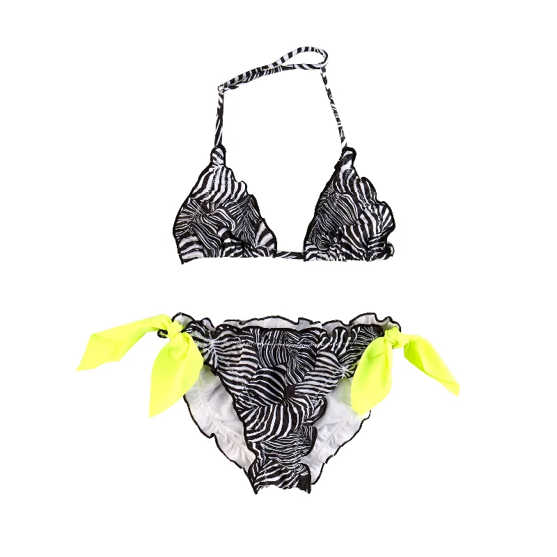 GIRL'S FROU FROU BIKINI BLACK AND WHITE