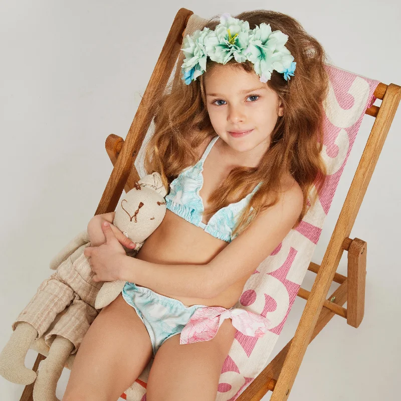 GIRL'S FROU FROU BIKINI FLOWERS MINT