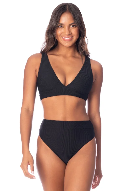 Jade Black Allure Bikini Top