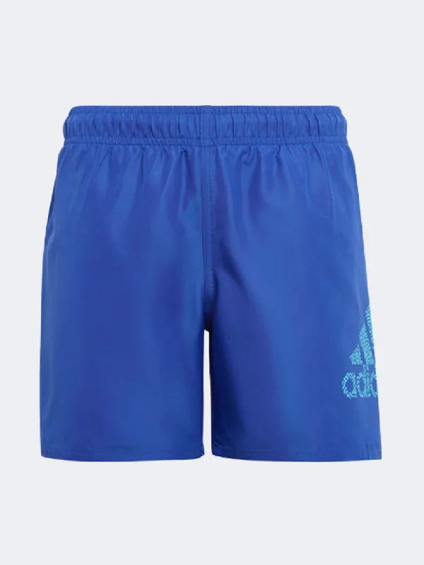 Adidas Logo Clx Swim Boys Swim Swim Short Signal Cyan