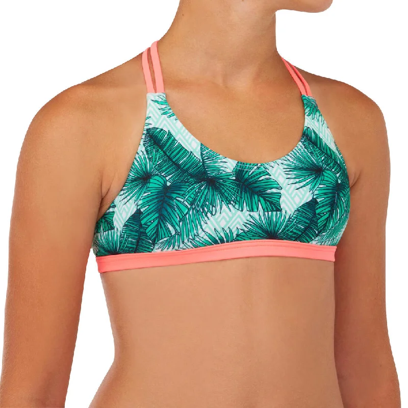 GIRL'S SURF SWIMSUIT TOP BONDI 500