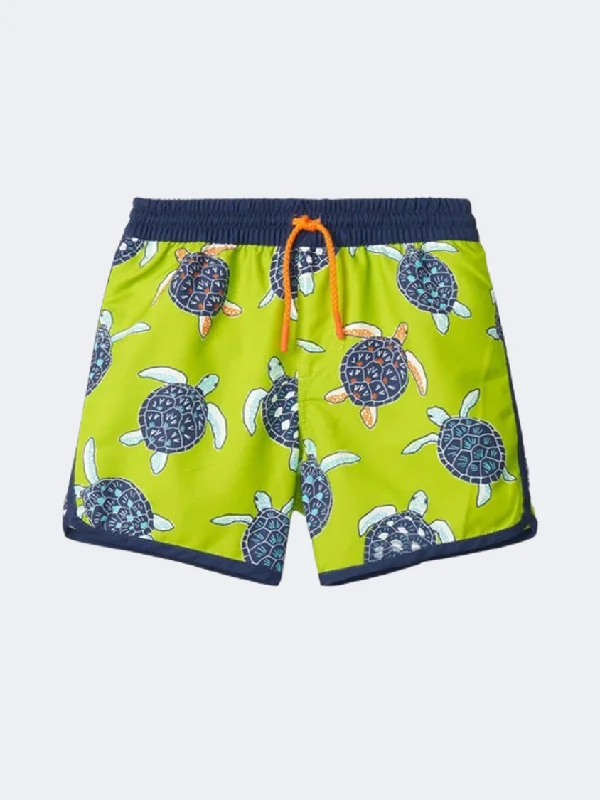 Hatley Tropical Turtles  Kids-Boys Swim Short Lime Green