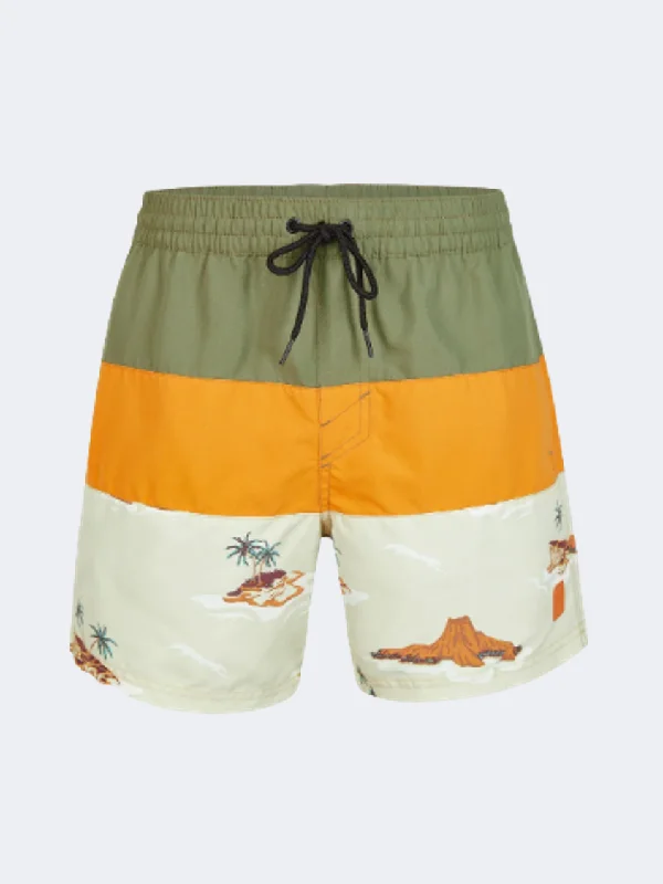 O'Neill Cali Block 15'' Men Beach Swim Short Beige Lost