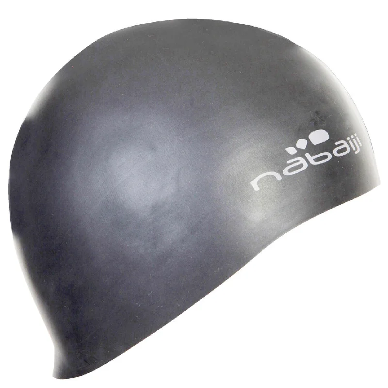 Thin silicone swim cap - One size - grey