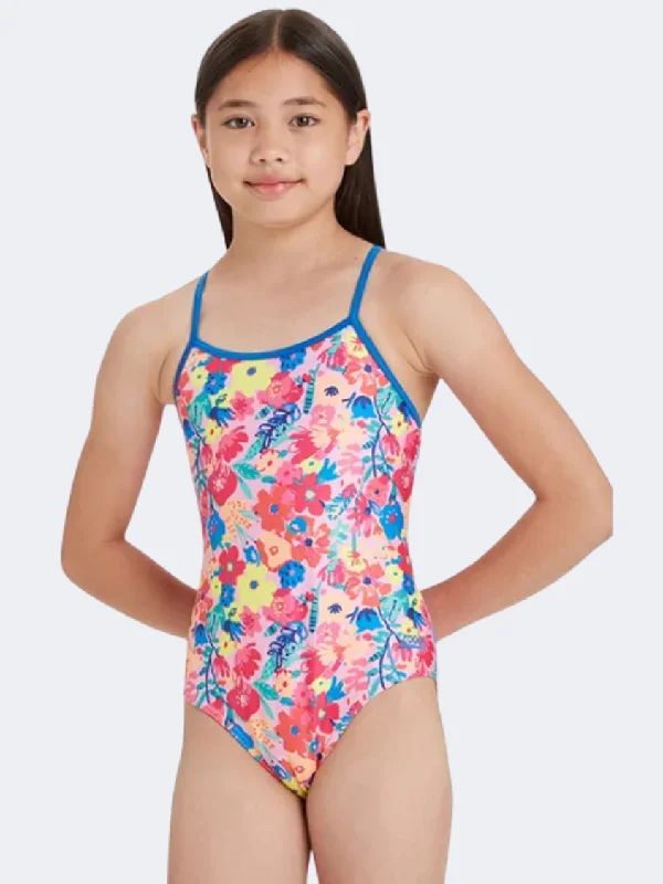 Zoggs Yaroomba Floral  Girls Swim Monokini  Multicolor