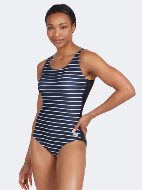 Zoggs Yarra Scoopback Women Swim Monokini Black/White/Navy