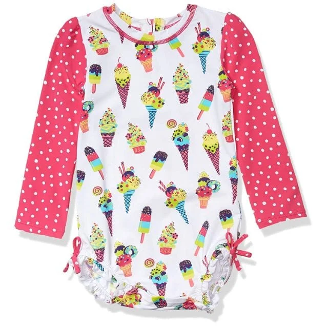 Hatley Cool Treats Baby Rashguard Swimsuit Kids-Girls Multicolor S20SCI907B