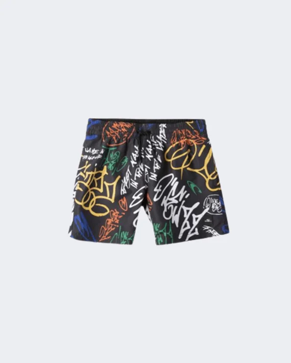 O'Neill Graffiti 13" Boys Beach Swim Short Black/Multicolor