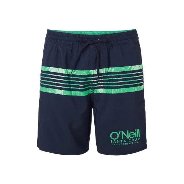 O'Neill Cali Stripe Men Performanc Swim Short Blac And Green 0A3232-5970