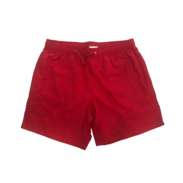 Topten Men 100%Polyester Boys Beach Swim Short Red N1905