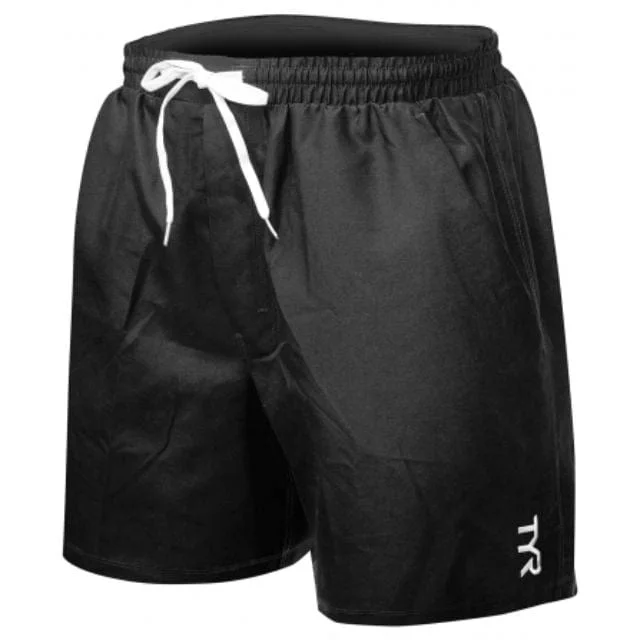 Tyr Solid Atlantic Men Beach Swim Short Black Tat5A 001