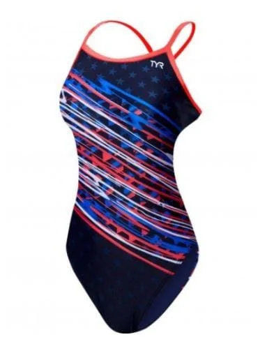 Tyr Victorious Diamon  Women Swim Monokini Navy/ Red