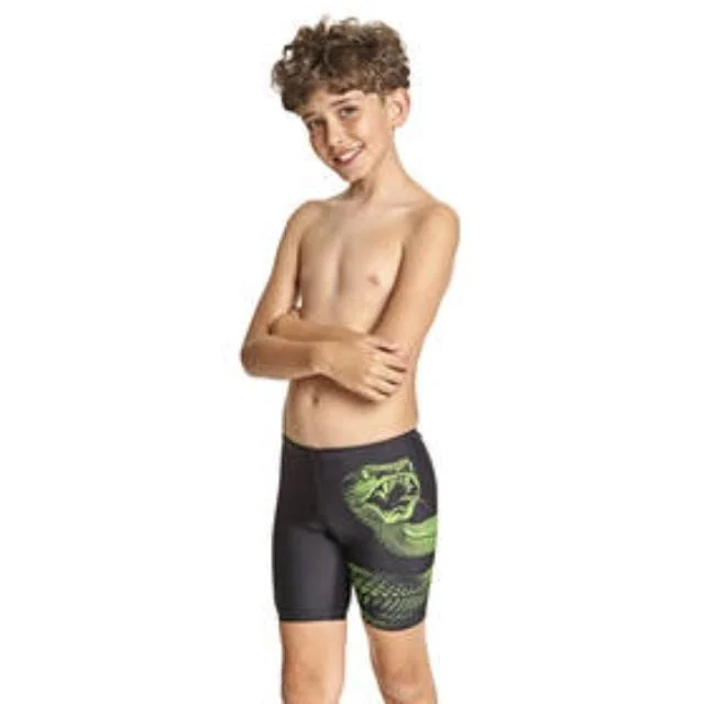 Zoggs Cobra Mid Jammer Kids-Boys Swim Swim Tight Black/Green 6023200