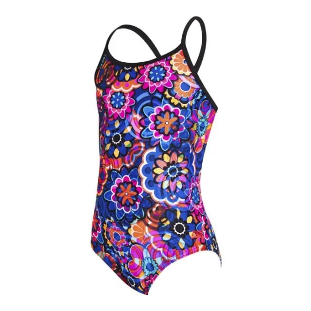 Zoggs Flower Sizzle Starback Kids-Girls Swim Monokini Multicolor 5112200