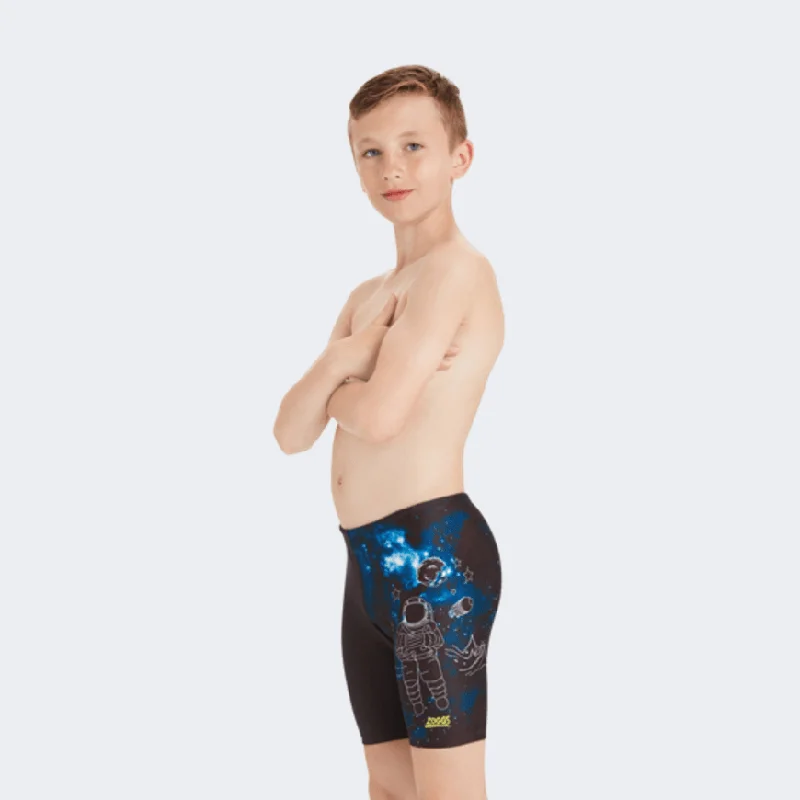 Zoggs Mid Jammer Boys Swim Swim Short Black/Blue