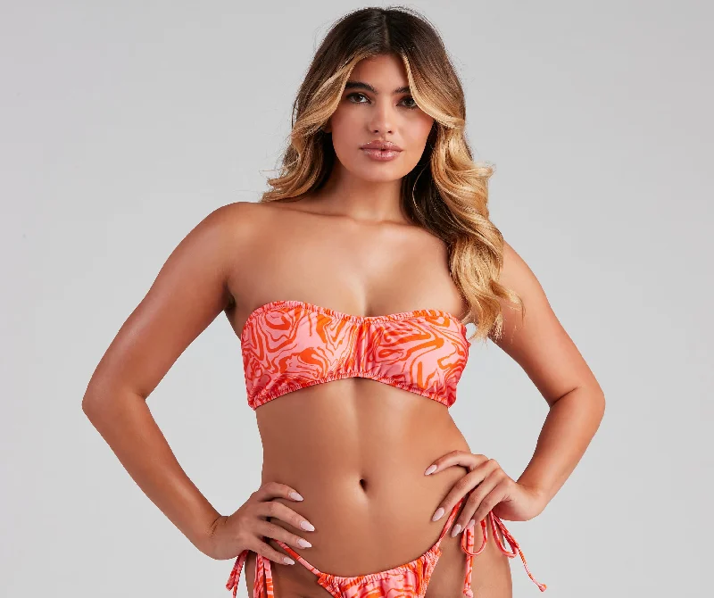 Spring Break Vibes Bandeau Swim Top